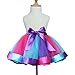 traderplus Baby Girls Colorful Layered Dance Outdoor Rainbow Tutu Skirt (Large 7-9 Years, A)