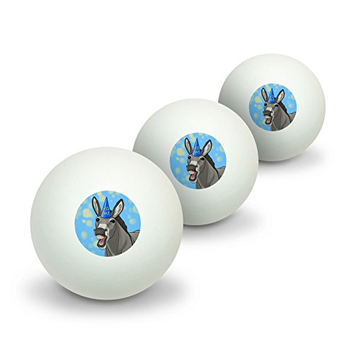 GRAPHICS & MORE Ass Hat Donkey Funny Novelty Table Tennis Ping Pong Ball 3 Pack