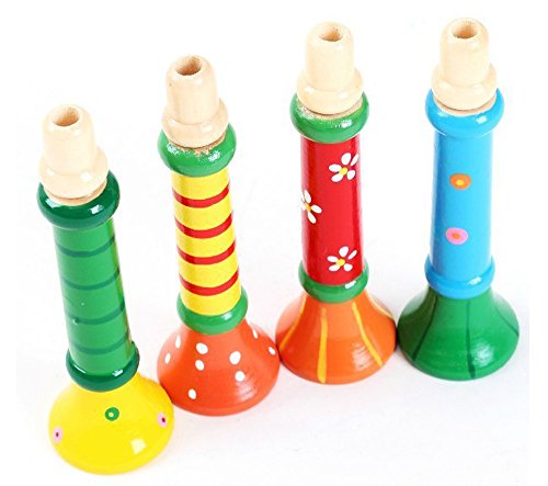 image for Bokeley Toys Small Wooden Recorders for Toddlers,Colorful Piccolo Flut