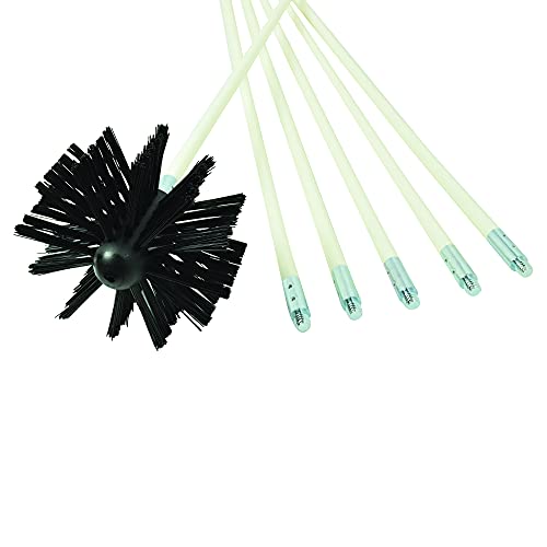 Deflecto DVBRUSH12K/6 Dryer Duct Cleaning Kit, Lint Remover, Extends Up