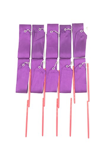 6.5-Foot Long purple Dancing Ribbon Streamer Rhythm Ribbon Set Pack of 10 - Thumbnail 2