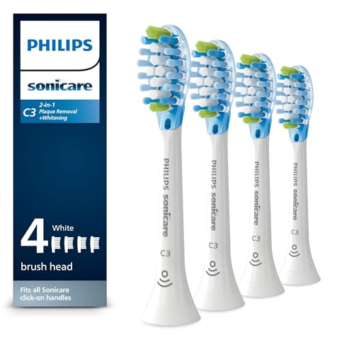 Photo 1 of *MISSING PARTS - See Clerk Notes*
Philips Sonicare C3 Two-in-One - Genuine Replacement Electric Toothbrush Heads, White, 4 Pack One Year Supply, HX9044/65
