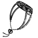 TOYOUTHS Black Bling Jewelry Bracelet Compatible with Samsung Galaxy Watch Band 4 40mm 44mm/Watch 4 Classic 42mm 46mm/Watch 5 40mm 44mm/Watch 5 Pro 45mm/Active 2 40mm 44mm/Watch 3 41mm/20mm watch