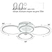 ROYAL PEARL Room Decor Modern Chandelier Dimmable LED Flush Mount Ceiling Light for Living Room Bedroom Kitchen Meeting 4000lm 50W, 6000k, UL Listed Acrylic and Iron
