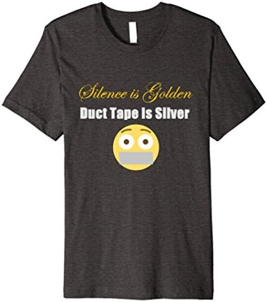 Mens Silence is golden Duct tape is silver 3XL Dark Heather