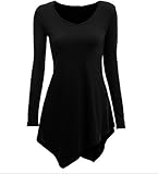 MILANKERR Women Plus Size Long Sleeve Tunic Top Loose Irregular Shirt Dress