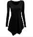 MILANKERR Women Plus Size Long Sleeve Tunic Top Loose Irregular Shirt Dress