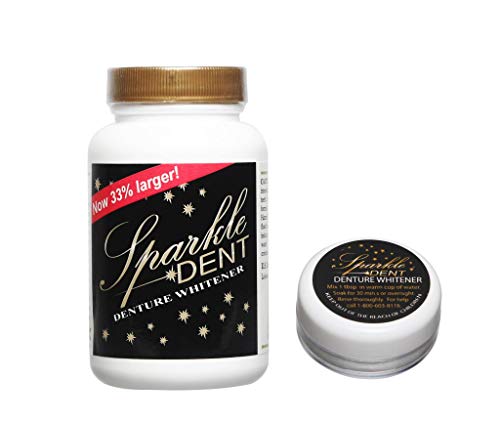 Sparkle Dent Denture Cleaner Bundled with ½ oz Size in Small Container for Your Travel Need