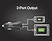 iXCC Premium 36W Quick Charge 3.0 Car Charger Dual Port, QC 3.0 Car Charging Adapter Port for Galaxy S8 S6 Edge Plus,Note 5 and 2.4A Optimal for iPhone 7 6s Plus,iPad Pro Air mini,LG,Nexus,HTC - Black