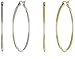 Amazon Essentials Set of 2 Stainless Steel and 18k Gold Plated Hoop Earrings, 35mm, (previously Amazon Collection)