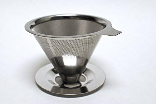 Royal Corgi Stainless Steel Pour Over Cone Coffee Dripper Complete With Stand Reusable