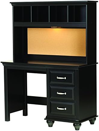 Lang Furniture Madison 4-Drawer Desk with Pencil Tray, 20 by 45 by 31-Inch, Black
