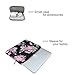 MOSISO Laptop Sleeve Compatible with 13-13.3 inch MacBook Pro, MacBook Air, Notebook Computer, Canvas Peony Pattern Bag Cover with Small Case, Purple&Black