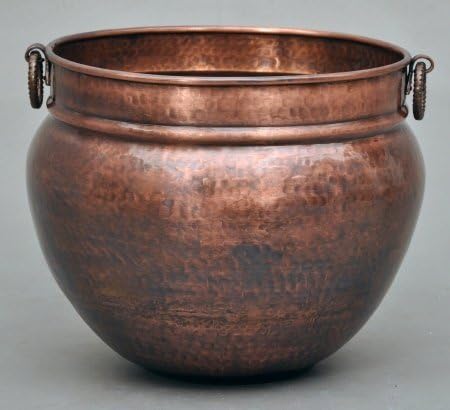 Copper Planter 36669HAC-15, Solid Copper 15" Diameter x 14" Height