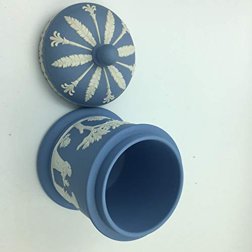 5 VINTAGE+WEDGWOOD+JASPERWARE+CONTAINER+TOBACCO