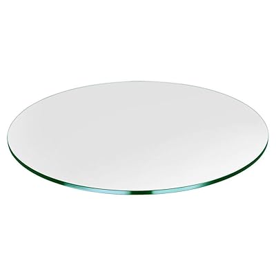 Bassett Glass 24" Round Tempered Table Top, 1/2" Thick