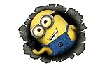 2x Minion Breaking Through Decal Sticker Car Truck Bumper Laptop Love Hug Stick Despicable Me Funny Stuart Bob (4