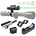 roadwi Tactical Green Laser Sight Dot 532nm Rifle Scope Adjustable with Mounts, Hunting Rifle Laser Sight- Include Barrel Mount Cable Switch&Battery Charger