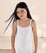 Brix Girls' Camis White Undershirts - 100% Cotton 4 pk Tank top undershirt.