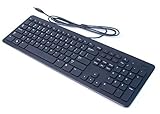 DELL BLACK SLIM WIRED USB MULTIMEDIA KEYBOARD GENUINE ORIGINAL OEM XD31W KB213P