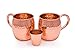Premium Set Of Two 16 Oz Moscow Mule Mugs By Quality Copper - 100% Copper Drinking Cups - ½ lb Weight & Riveted, Sturdy Handles - Bonus Shot Glass Included - Ideal Present For Men & Women