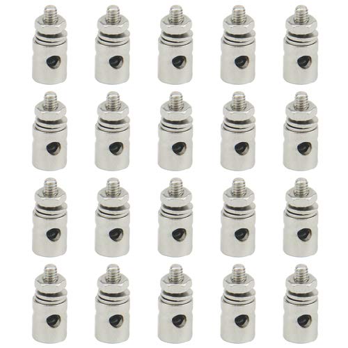 WMYCONGCONG 20 PCS Adjustable Pushrod Connector Linkage Stoppers D2.1mm for RC Airplane Plane Parts