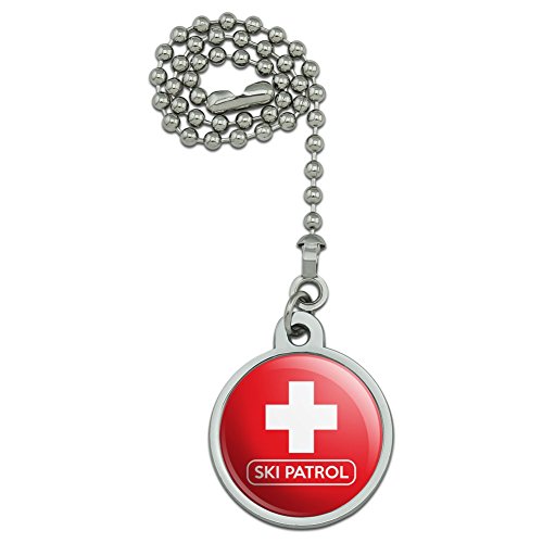 Ski Patrol with Cross Ceiling Fan and Light Pull Chain