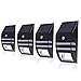4 Pack Solar Powered LED Accent/Security Light Black