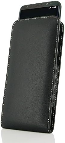 PDair Black Leather Vertical Pouch for Samsung Galaxy S8 Plus