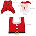 Santa Toilet Seat Cover and Rug Set Christmas Bathroom Sets for Christmas Decorations by NICEXMAS