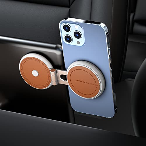 Marnana Car Mount Phone Holder for Tesla Model 3 Model Y, for MagSafe Strong Magnet Phone Mount Holder for Car Screen, Foldable and Adjustable Tesla Accessories for iPhone 12/13/14 Series - White