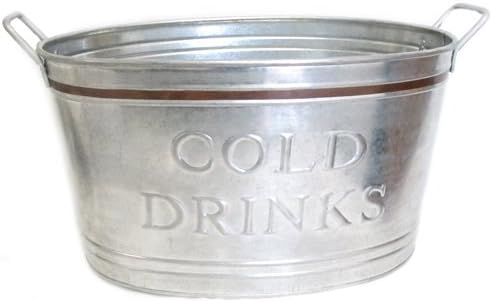 Cold Drinks Aluminum Tub with Metal Border (Copper)