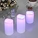 Ollieroo 3pcs Flameless LED Candle Lights 12 Color Changing with Remote Control and Timer for Wedding Party Christmas Lights