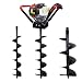 XtremepowerUS V-Type 55CC 2 Stroke Gas Post Hole Digger EPA CARB Auger Machine 3/4" Shaft (Digger + 6" 8" 12" Bits) primary