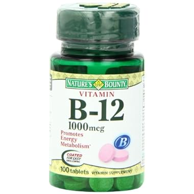 Nature’s Bounty Natural Vitamin B12, 1000mcg, 100 Tablets