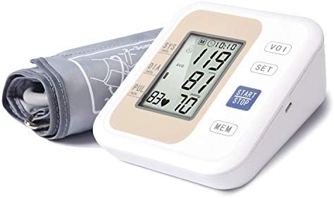 Aecera Blood Pressure Monitor, Upper Arm Blood Pressure Monitor, Digital Automatic Measure Blood Pressure and Heart Rate Pulse with with Large LCD Display for Home
