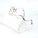 mincl/Unique Design Rimless Round Sunglasses Plain and Color With Box (gold-pink, gold-pink)