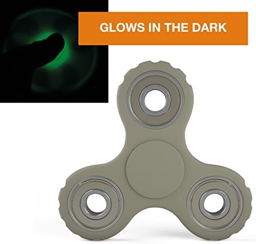 2017 Glow In the Dark FIDGET Spinner Toy for relieving ADHD, Anxiety, Boredom Spins for up to 3 Minutes Non-3D 