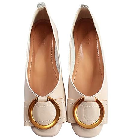 Flyrcx Ladies Casual Fashion Shallow Mouth Comfortable Flat Shoes