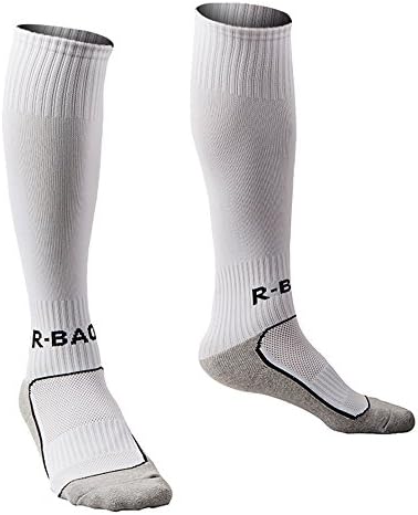 Compression Athletic Socks Knee High Sports Socks Team Athletic Performance Socks for Kids Boys White