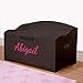 Personalized Dibsies Modern Expressions Toy Box - Espresso (Signature Series - Girls) (Signature Series - Girls)