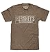 Tee Luv Men's Faded Hershey's T-Shirt - Hersheys Milk Chocolate Logo Shirt, Brown Heather, XL
