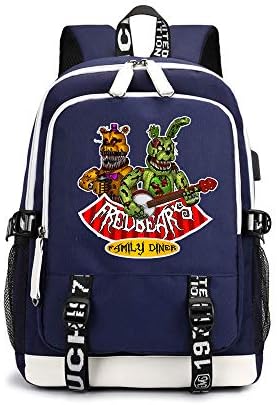 Five Nights at Freddy's Casual Backpack Backpack Camping Hiking Backpack Printed School Rucksack Trekking Rucksack Travel Bag Unisex (Color : Blue03, Size : 31 X 16 X 45cm)