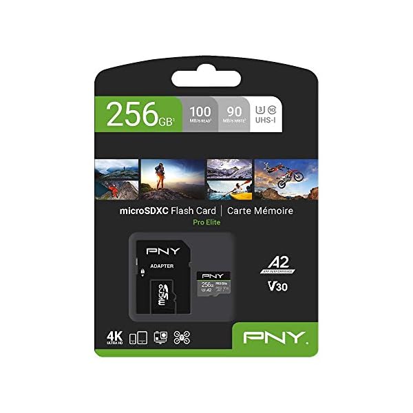 PNY PRO Elite 256GB microSDXC-Speicherkarte + SD-Adapter, Klasse 10 UHS-I, U3, A2, V30 für 4K-Video, Lesegeschwindigkeit… – Bild 8