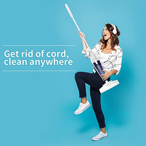 Cordless Vacuum Cleaner, Muzili Upright Handheld 2-in-1 Vacuum with 120W Strong Suction, 2lbs Lightweight, Low Noise for Carpet, Hard Floor,Stairs, Cars, Pet Hairs