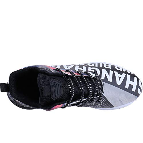 FEITAI Mens Basketball Shoes Air Cushion Running Sneakers Men Sport Fashion High Top Athletic, Black 11