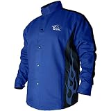 Black Stallion BSX FR Welding Coat - Roy. Blue/Black - XL