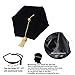 GraduationMall Graduation Doctoral Tam 6-Sided Black Velvet with Gold Bullion Tassel