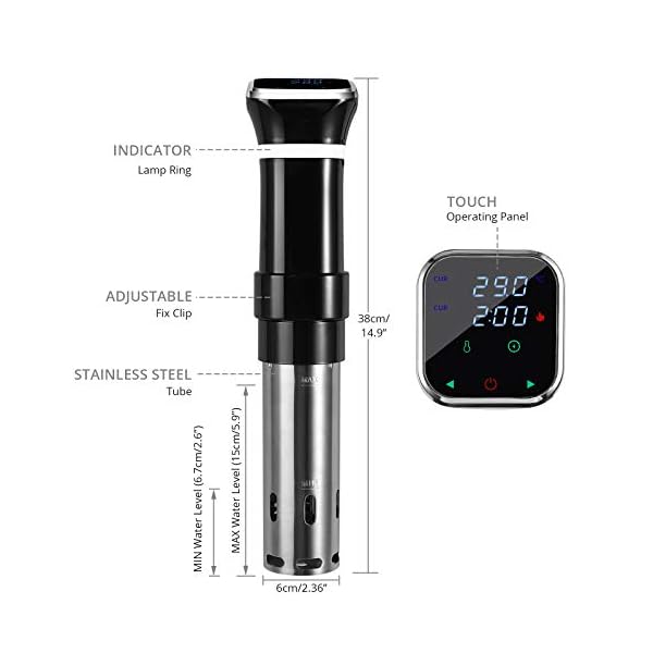 Sous-Vide-TANiCE-Precision-Cooker-Immersion-Circulator-1100W-Water-Sous-Vide-Device-with-Accurate-Temperature-and-Time-Control-Sous-Vide-Cookbook-Included Sous Vide TANiCE Precision Cooker Immersion Circulator 1100W Water Sous Vide Device with Accurate Temperature and Time…