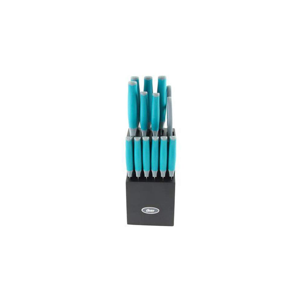 Oster Lindbergh 14 Piece Cutlery Set, Teal